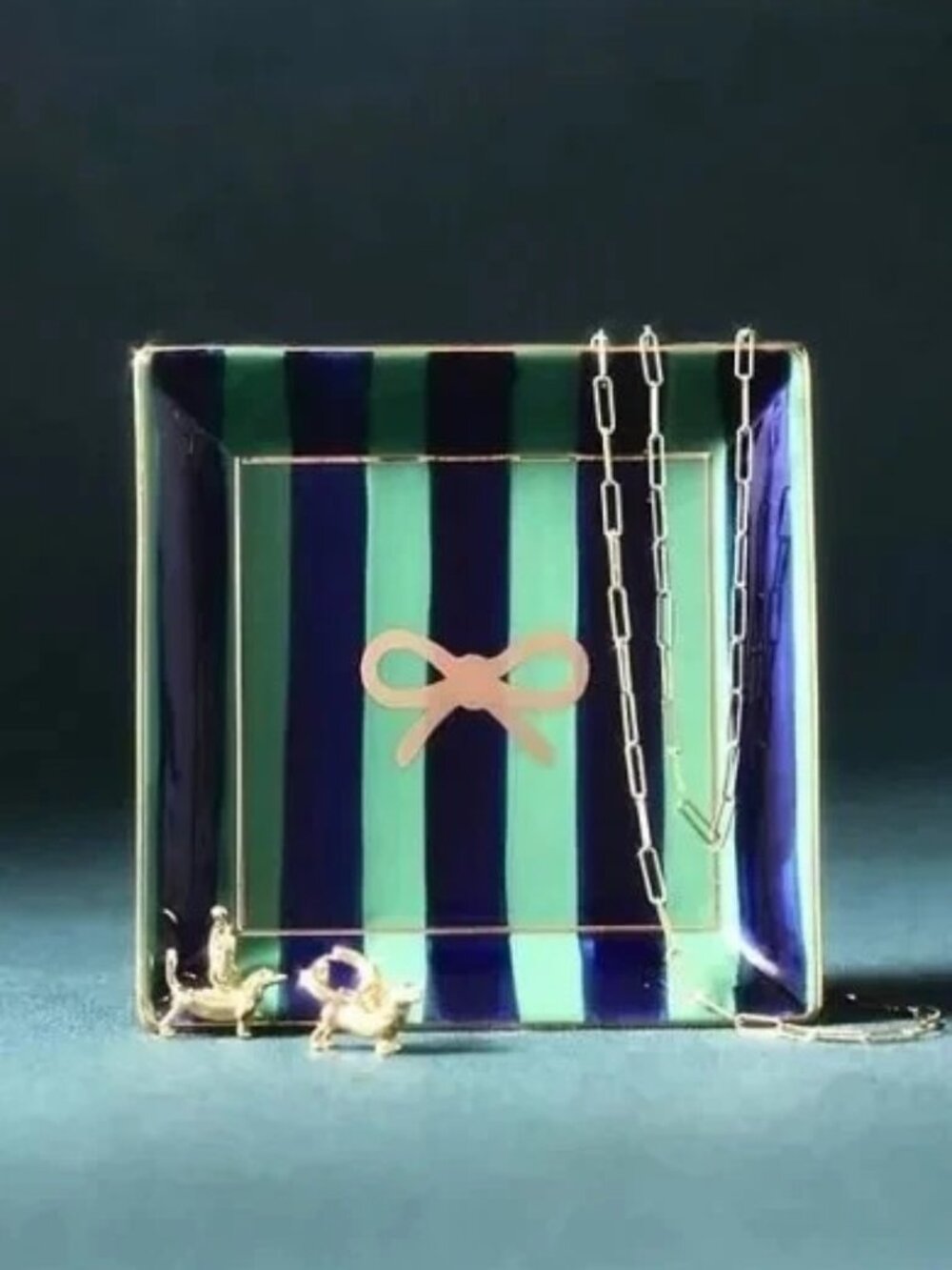 Anthropologie Penny Vanity Trinket Tray, Bow